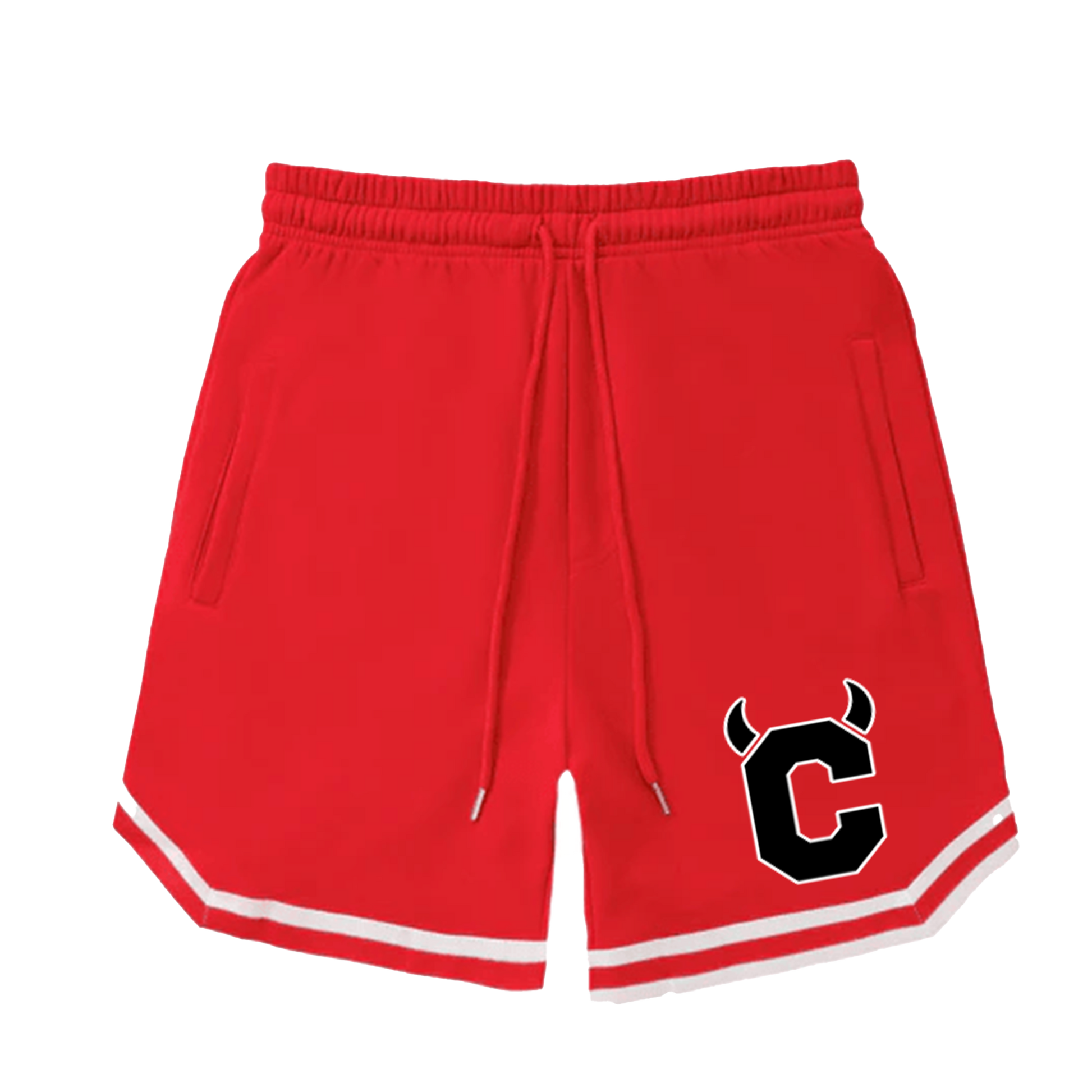 RED STRIPES SHORTS - CUTOFF