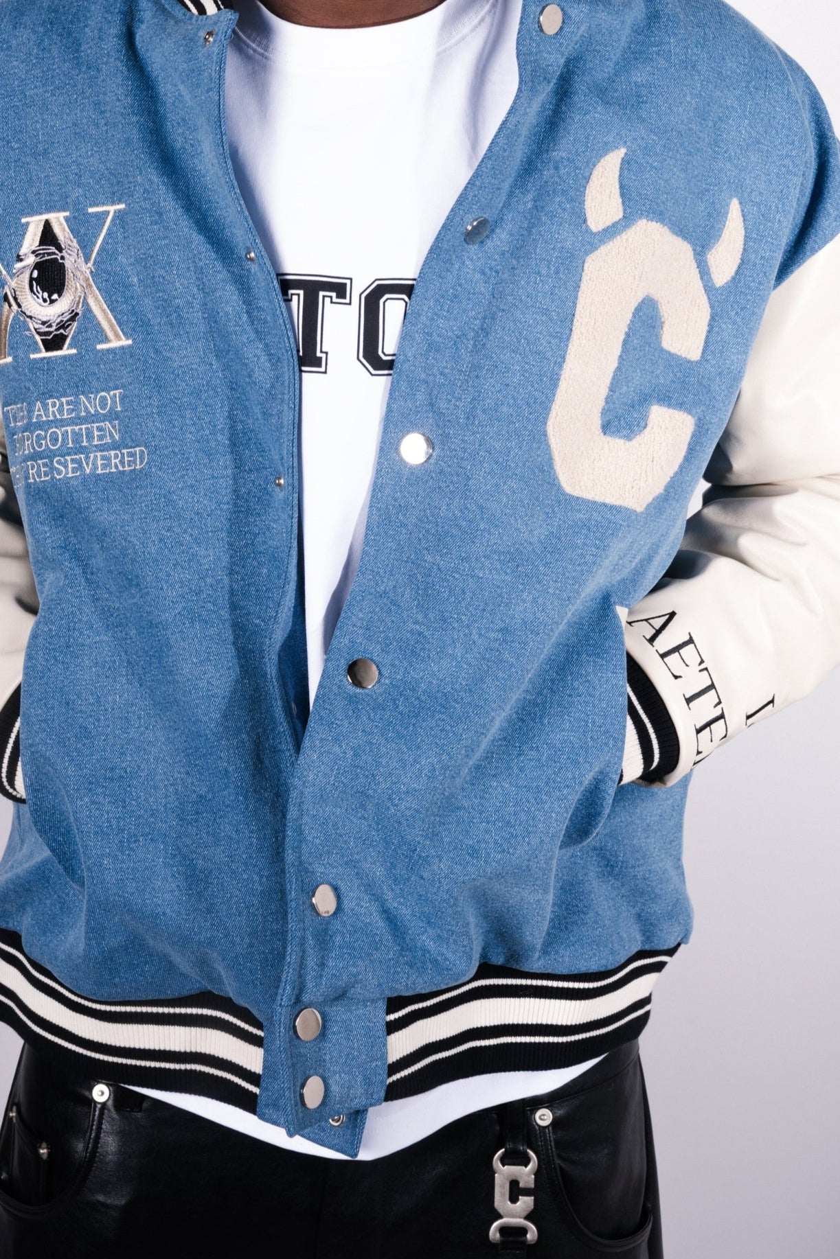Denim HXH CHROLLO  Varsity Jacket