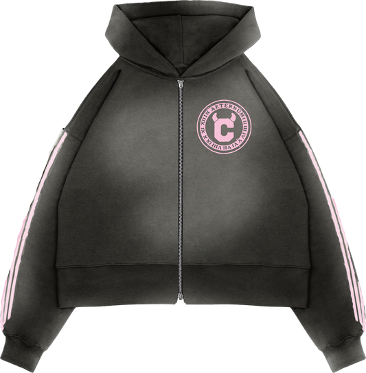 Track Pink Racer Hooded Sweater