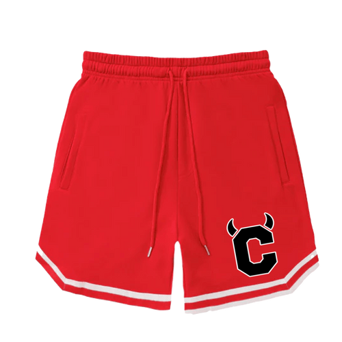 RED STRIPES SHORTS - CUTOFF